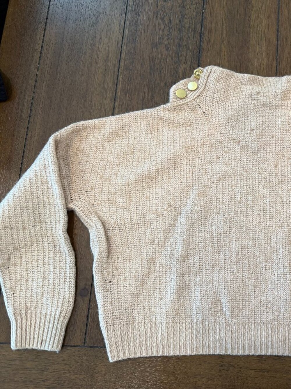 enTHREAD cropped funnel neck sweater with buttons